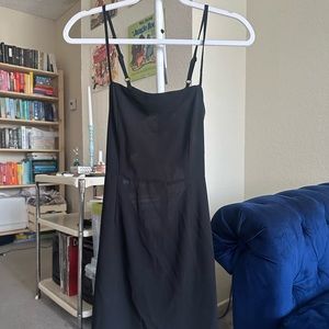 nastygal black mini dress